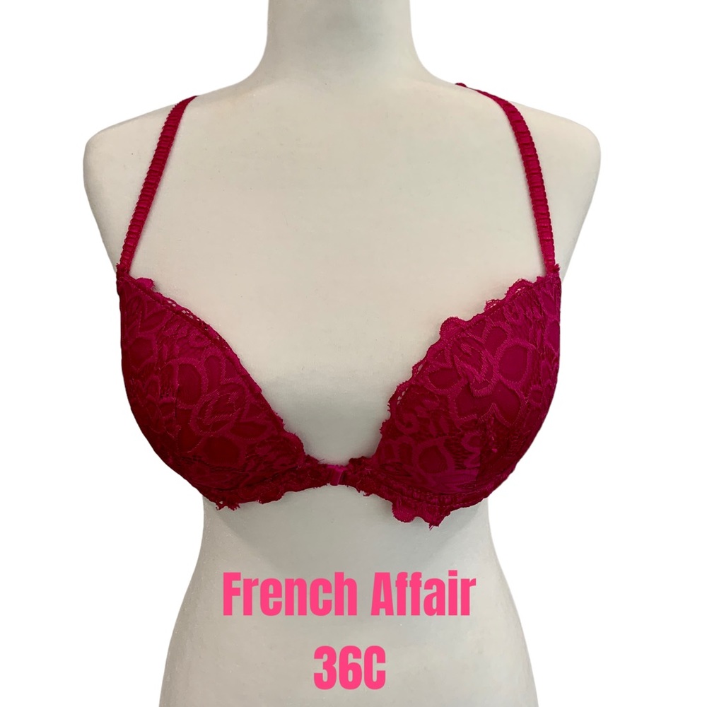 French affair lace racerback push-up bra.